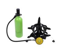 Tbest DIDEEP Mini Scuba with Full Face Diving Goggle 180° Wide View 1L Portable Oxygen Gear for Underwater Exploration (Green)