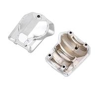 Tbest Diff Cover Case for 1/10 RC Crawler Car Front Rear Drive Shaft Silver Metal Anodized Lightweight Accessory