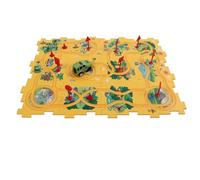 Tbest Dinosaur Electric Puzzle Car Play Set for Creative Logical Thinking, Durable Toddler -racing Car -Puzzle Board for 3 Years and Higher