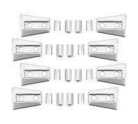 Tbest Door Hinge Cover Kit Fit for JK 2007-2017 | Durable ABS material, fade resistant, gloss silver finish, protects door from scratches, adds offroad style