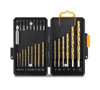 Tbest Drill Bit Sets S2s Steel 28 Piece Professional Drill Driver Bit Kit with Magnetic Sleeves Self Locking (24 piece set CRV batch head and drill bit)