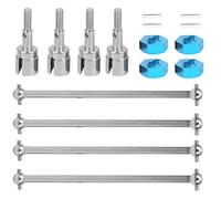 Tbest Drive Shaft Adapter Set for 1/10 RC Car Models (Silver)