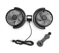 Tbest Dual Car Cooling Fan 360° Rotatable, USB Powered | 3 speed levels, multifunctional use, compatible with 12V 24V vehicles, quiet operation
