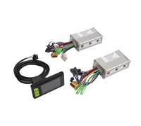 Tbest Dual Drive Electric Bike Controller Set, LCD Meter, 500W, 24V 36V 48V, 25A, Aluminum Alloy, Electric Speed Controllers for Bicycle