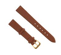 Tbest Durable Pin Schnalle Watch Belt - PU Leather Replacement Band in Brown for Most Watch Types Comfortable Wearing Experience (14mm Brown)