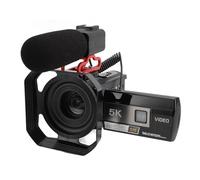 Tbest DV Digital Camera 5K WIFI 3in Touch Screen 18X Zoom Anti Shake Loop Recording Handheld Video Camcorder for Outdoor Tourism Wedding Education Industry News Documentary