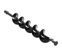 Tbest Earth Auger Drill Bit 100x800mm Single for Post Hole Digger, Planting Trees, Fencing, Soil Turning, and Ice Fishing, Compatible with 20mm Shaft