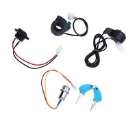 Tbest ELECTRIC BIKE 3 IN 1 HANDLEBAR SWITCH IGNITION KEY THUMB THROTTLE CHARGING PORT KIT BICYCLE ACCESSORIES DIY PROJECTS