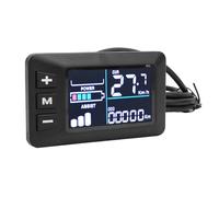 Tbest Electric Bike Color LCD Display Pin Heat Bike Display Meter Control Panel for Modification Electric Displa Meter Made Shell Is ABS Premium and Fine and Which and