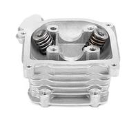 Tbest Engine Cylinder Head Assembly High Performance Durable Aluminum Alloy Replacement Part for GY6 4 Stroke 139QMB 139QMA Scooters Silver Color 47mm Diameter 64mm Valve Length