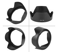 Tbest EW73B Plastic Black Camera Lens Hood for EF S 1785 F 45.6 IS USM Prevents Protects From Scratches Wind Sand Rain Snow Durable Lightweight Accessory Professional Photographers (EW-73B)