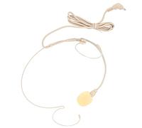 Tbest EY528 Professional Head Mounted Microphone Single Ear Heavy Bass Headset with Screw Lock Clear Sound Lightweight Design for Lectures Interviews Broadcast TV Stations Beige