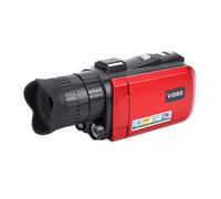 Tbest FHD 24MP 1080P Digital Video Camera Camcorder with 18X Zoom Anti Shake 3.0 Inch 270° Rotatable Screen Compass Thermometer for Travel Adventure Outdoor Recording (Red)