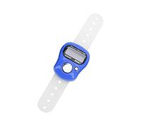 Tbest Finger Counter Digital Tally Clicker with Resettable 5 Digit LCD Display and Silicone Finger Strap for Praying Walking Counting Sports (Dark Blue)