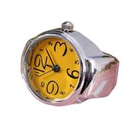 Tbest Finger Ringue Watch in Quartz Round Watch, Elegant Special Ring Style, Suitable for The Relaxed Dating Party, Excellent for Family Friends, Design -Resistant Design (Yellow)