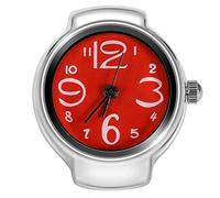 Tbest Finger Ringue Watch in Quartz Round Watch, Elegant Special Ring Style, Suitable for the Relaxed Dating Party, Excellent for Family Friends, Design -Resistant Design (Red)