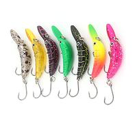 Tbest Fishing Lure Floating Crankbaits Hard Baits Artificial Minnow with 3D Eyes & Steel Hooks for Bass Trout Pike Casting Distance & Lifelike Action