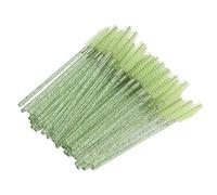 Tbest Flexible Disposable Mascara Eyelash Brush 50PCs for Easy Use Under the Go-to-eyed Green Purple (Green)