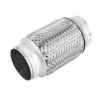 Tbest Flexible Pipe Stainless Steel Corrugated 2.5x6in Durable Engine Vibration Isolator Thermal Expansion Absorber for Universal Automotive Systems