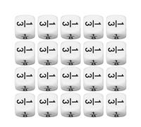 Tbest Fraction Dice Fraction Symbols Dices Mathematical Arithmetic Teaching Tool 20 PCS 16mm White Premium Plastic Durable Engraved Numbers