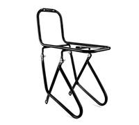 Tbest Front Cargo Rack Steel Front Rack Carrier Bracket 25x15x15cm Lightweight Compact Storage Shelf with High Strength Steel Open Design for Cycling Commuting and Transport (Black)