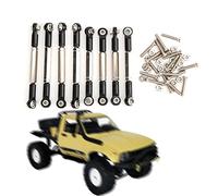 Tbest Front Rear Servo Link Rod for WPL B14 C14 C24 C34 RC Cars - 8PCS Metal Steering Linkage Replacement Parts