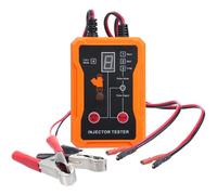 Tbest Fuel Injector Tester and Cleaner with LCD Display 8 Pulse Modes 2 Output Terminals for EFI GDI Injectors 12V Automotive Diagnostic Tool Kit (Orange)