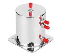 Tbest Fuel Swirl Pot Mirror Polished High Performance Aluminium Alloy Tank 1.5 LT Capacity for Race Drift Rally Cars Durable Construction 6.9 Inch Height .3x5.3 Base