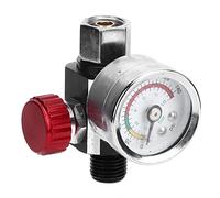 Tbest G1/4 140psi Pressure Regulator for Spray Paint Airbrush - High Adjusting Valve with Gauge, 1/4 Inch Threaded Ports, Compatible with HVLP Sprayer, Sandblasting, Cutting Tools