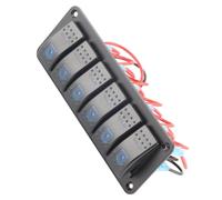 Tbest Gang Rocker Panel LED Backlit On Off Circuit for Car RV Bus Marine Boat UTV Red PanelOn Off Panel Overcurrent Circuit and Short Charging Ensure to in the Overload Lamp Bur (Blue)