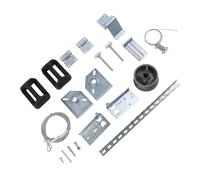 Tbest Garage Door Tune Up Kit Stainless Steel Heavy Duty Universal Garage Door Roller Hinge Set with Adjustable Bracket Silent Wheels Wire Rope for Smooth Quiet Operation