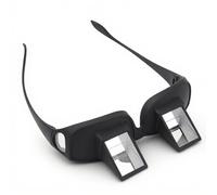 Tbest Glasses Horizontal High Definition Optical Glass Prism Spectacles for Lying Down Reading Watching TV Black ABS 108g
