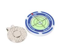 Tbest Golf Ball Marker with Hat High Accuracy Portable Lightweight Round Bubble Level for Training Golfers on Green ABS Iron (Green Blue)