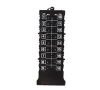 Tbest Golf Stroke Counter 18 Hole Golf Scoreboard Scorer ABS Plastic Strip Type Score Keeper with Chain for Bag