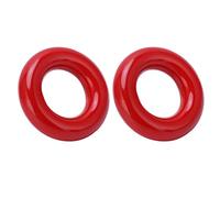 Tbest Golf Weighting Training Club Swing Weight Donut 2Pcs Weighted for Warm Up Practice Outer Plastic Inner Iron Glossy Bright Color 292g 6cm Diameter (Red)