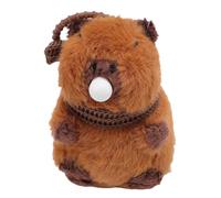 Tbest Guinea Pig Plush Toy, Portable Squeaky Bubble-Blowing Guinea Pig Plush Toy, Gentle Sensory Play, Multi-Attachment Charm Design, for School & Travel