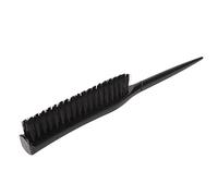 Tbest Hair Grooming Brushes 3 Row Tasing BRUSH RAT RAT TAIL BROSS Add the Hair Style Volume (Black)