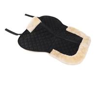 Tbest Half Saddle Pad, Polyester Faux Wool Anti Slip Breathable Padding for Horse Comfort, Machine Washable for English Riding Training Competition