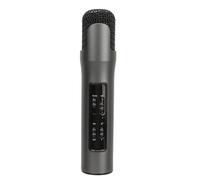 Tbest Handheld Microphone Portable Stylish Clear Sound Noise Reduction 500mAh Small for Singing Live Streaming Aluminum Alloy 145x29mm (Black)