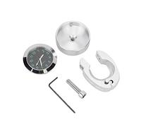 Tbest Handlebar Dial Clock Watch Shockproof Durable Aluminum Alloy Timepiece for 22mm 25mm Bikes Silver