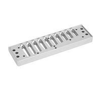Tbest Harmonica Comb, Rounded Edges 10-Hole Blues Harp Comb Part For SP20 Aluminum Alloy Accessory (Silver)