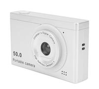 Tbest HD Digital Camera 50MP 1080P Video 8X Zoom Dual Front Rear Cameras with Fill Light Filters for Kids Photography ABS 2.4in Screen (Silver)