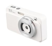 Tbest HD Digital Camera Vintage Style Autofocus 16X Zoom 50MP Image 1080P Video Recording Compact Lightweight Photography Device for Beginners Travel Enthusiasts Plastic Metal 2. Inch (White)
