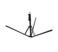 Tbest Heavy Duty Light Stand Photography Tripod Aluminum Alloy Portable Adjustable Height 1.9m Reverse Fold for Studio Outdoor Black