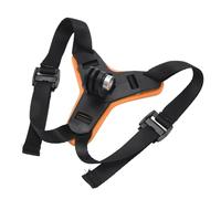 Tbest Helmet Chin Mount Light Anti Slip Strap Holder for DJI Osmo Action 3 2 Camera Mobile Phones Durable PC Silicone Nylon Material Universal Fit Most Helmets (Orange)