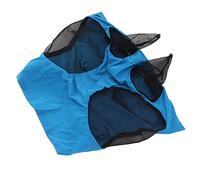 Tbest Horse Knitting Fly Mask Adequate Protection for Breathing Elastic, Equestrian and Equestrian Enthusiasts, Knitted Fabric Material (Blue)