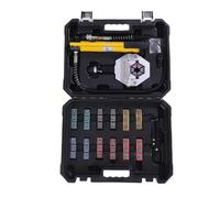 Tbest Hydraulic AC Hose Crimper Kit with 12 Dies Manual Handheld Crimping Tool for Car Air Conditioning Repair High Strength Aluminum Alloy 8T Force