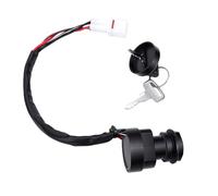 Tbest Ignition Key Switch Ignition Switch Key Starter 4 Pin Replacement with 2 Keys for ATV Big Bear Banshee Kodiak Warrior Grizzly