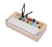 Tbest Interactive Wooden Piano Board, Musical Early Education Learning Tool for Toddlers - Multifunctional Design with Circuit Exploration, Portable & Easy to Use, Child-Safe
