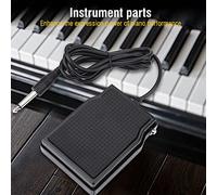 Tbest Keyboard Damper Strong Steel Bowls -Silikon Pedal Increase the Piano Expression Performance, Suitable for Most Electronic Keyboards, for Piano Enthusiasts (Black)